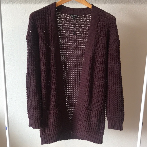Express Sweaters - Express maroon cardigan